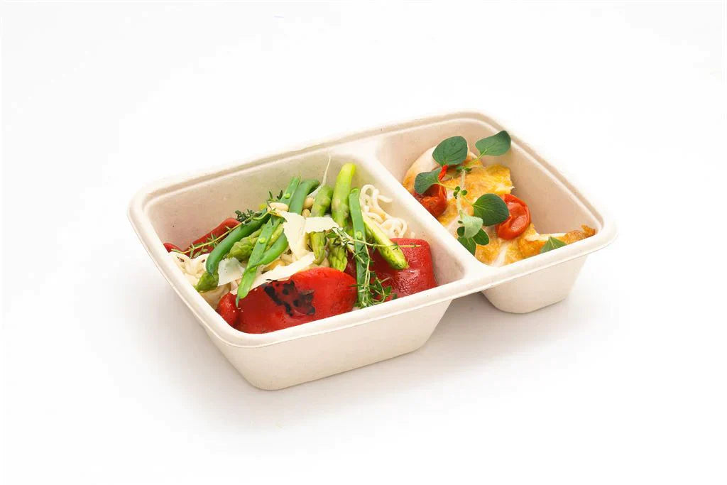 Sabert 2 Compartment Pulp Container