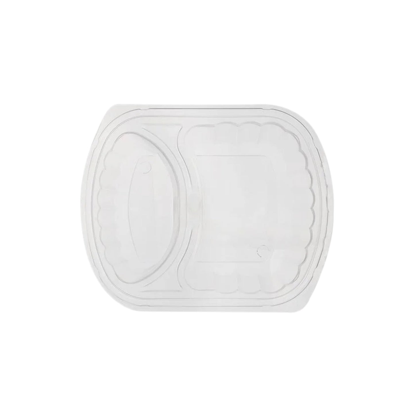 2 Compartment Sugarcane Container with Lid