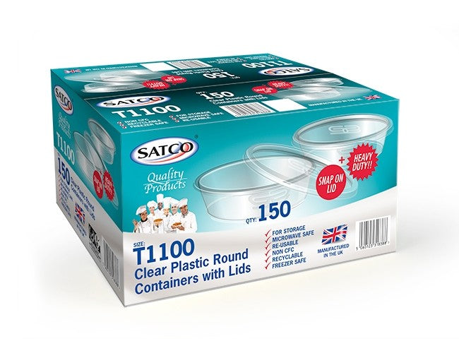 T1100 Satco Round Container with Lids