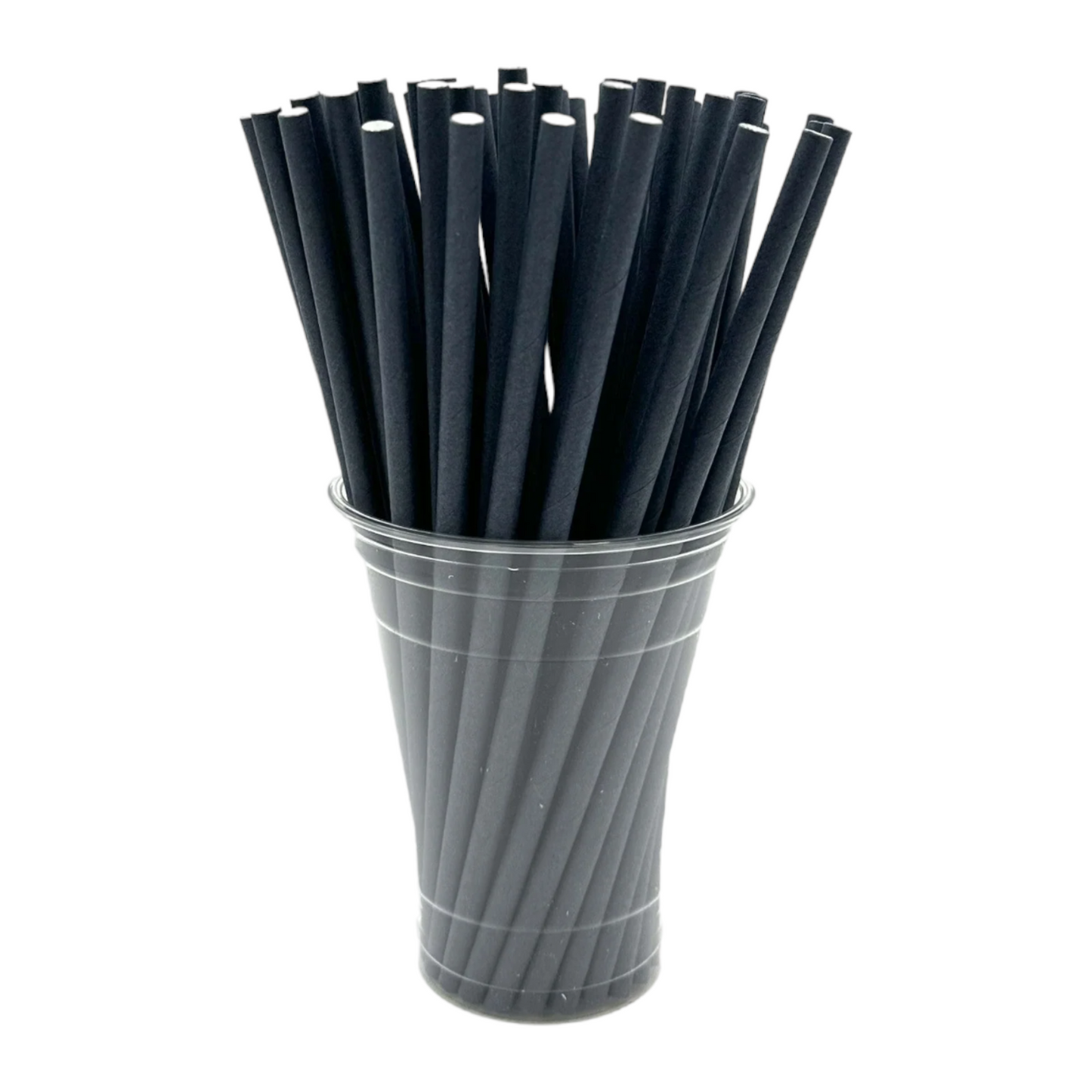 Solid Black Paper Straws
