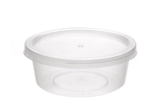 12oz Round Plastic Container with Lids