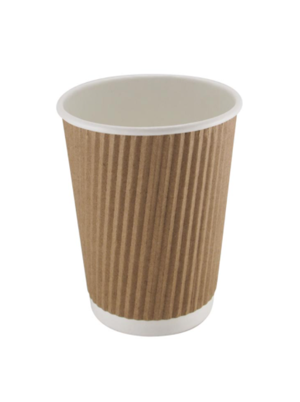 12oz Ripple Kraft Paper Cup