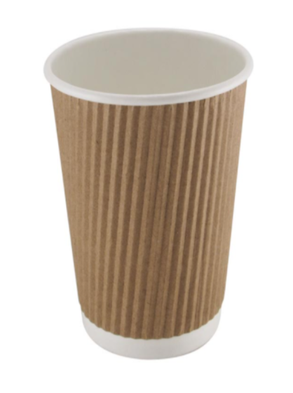 16oz Ripple Kraft Paper Cup