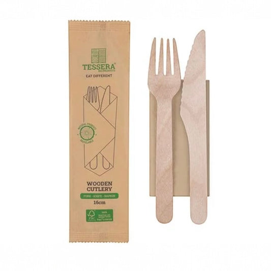 3 in 1 Wooden Cutlery Pack
