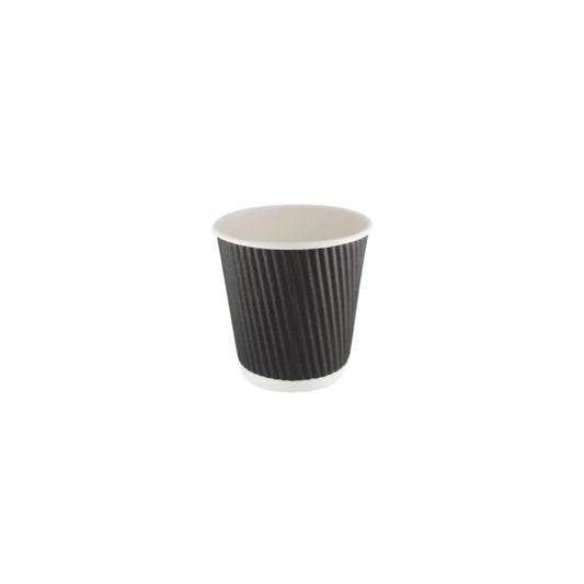 4oz Ripple Black Paper Cup