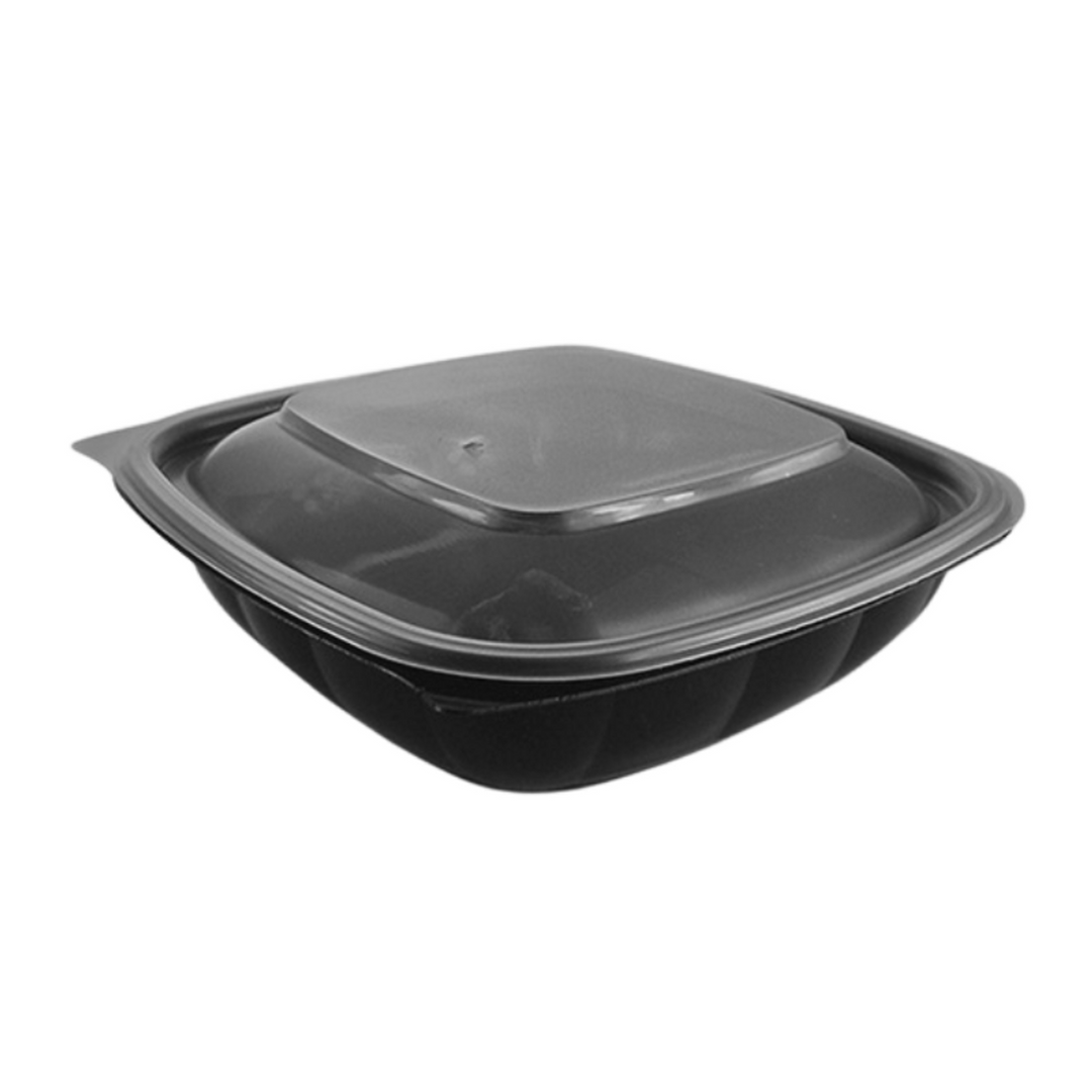 Somoplast [780] 500cc Square Black Microwavable Container (Base)