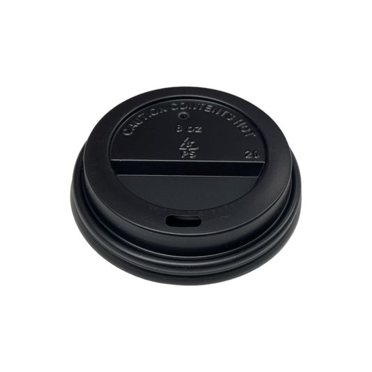 8oz Sip Thru Black Lids
