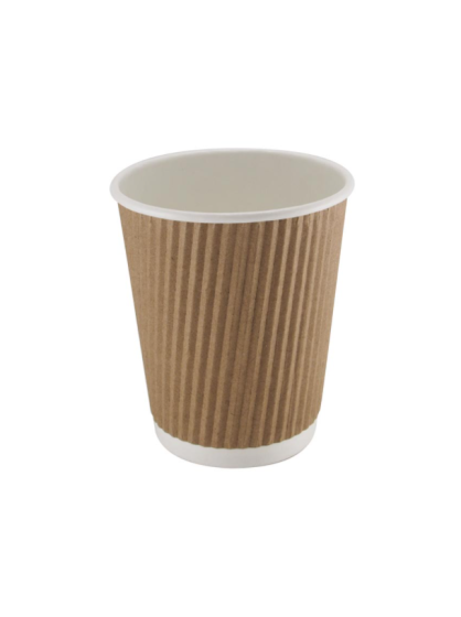 8oz Ripple Kraft Paper Cup