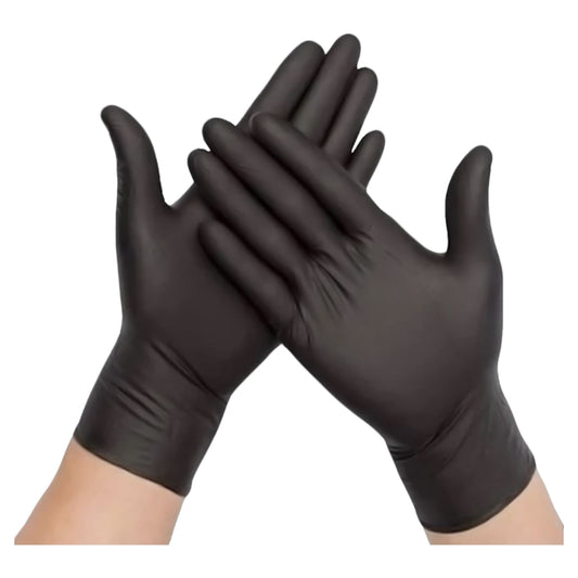 Black nitrile gloves