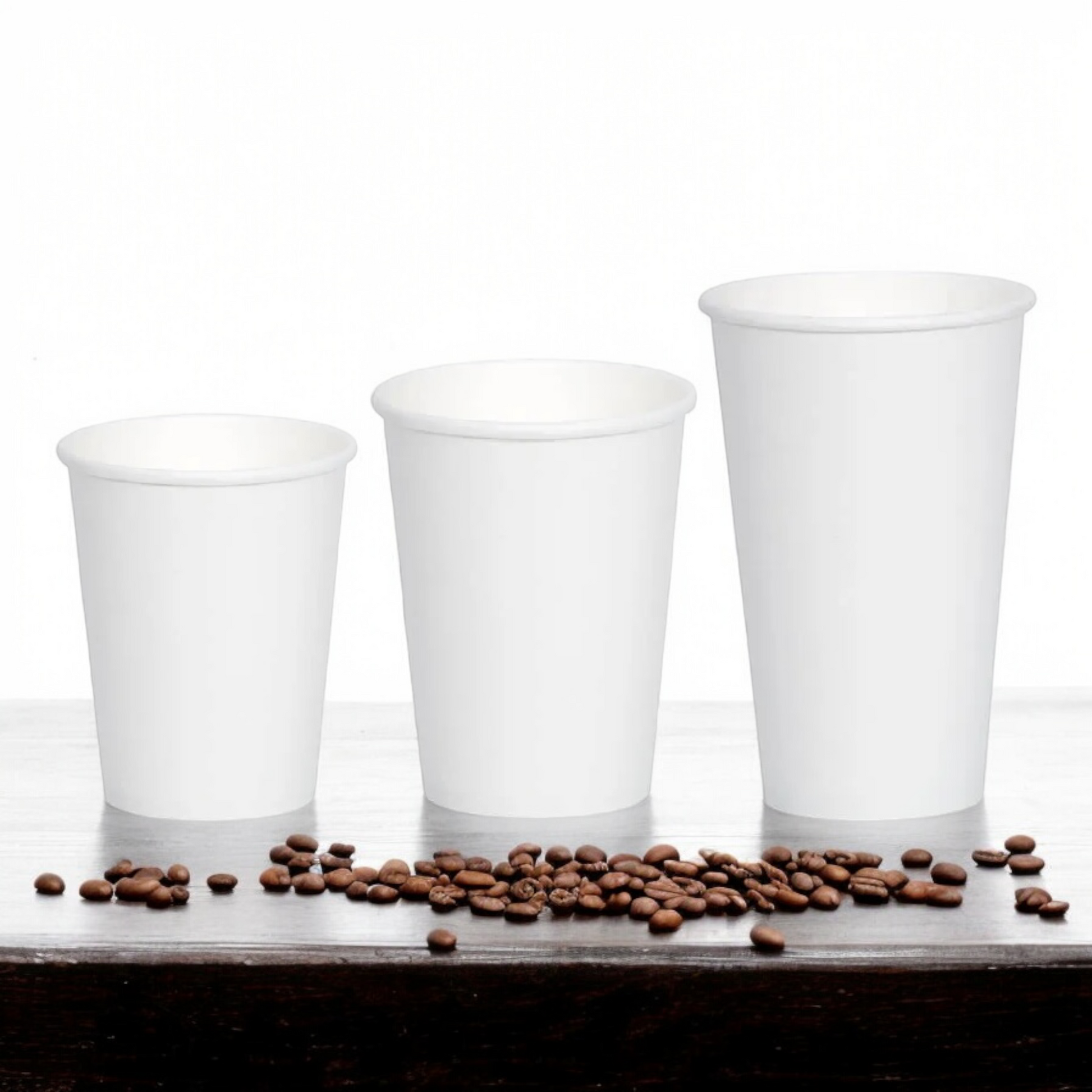 Single Wall White Paper Cups (4 Sizes)