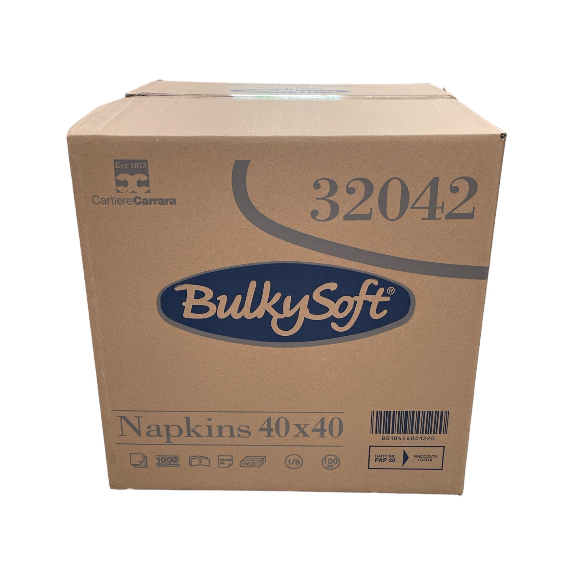 40x40 (8-fold) 2ply White Napkin
