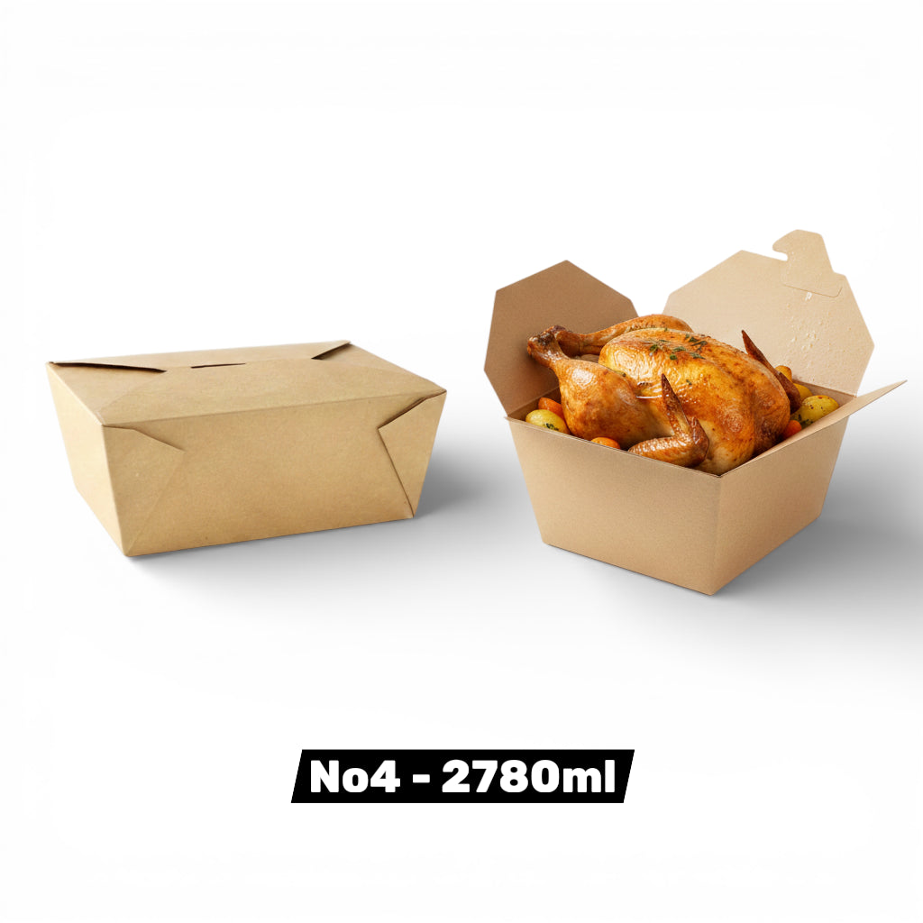 Leakproof Kraft Deli Food Boxes – Eco-Friendly (6 Sizes)