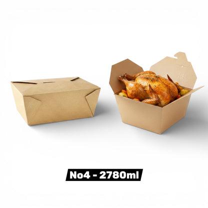 Leakproof Kraft Deli Food Boxes – Eco-Friendly (6 Sizes)