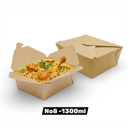 Leakproof Kraft Deli Food Boxes – Eco-Friendly (6 Sizes)