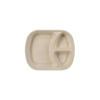 3 Compartment Sugarcane Container with Lid