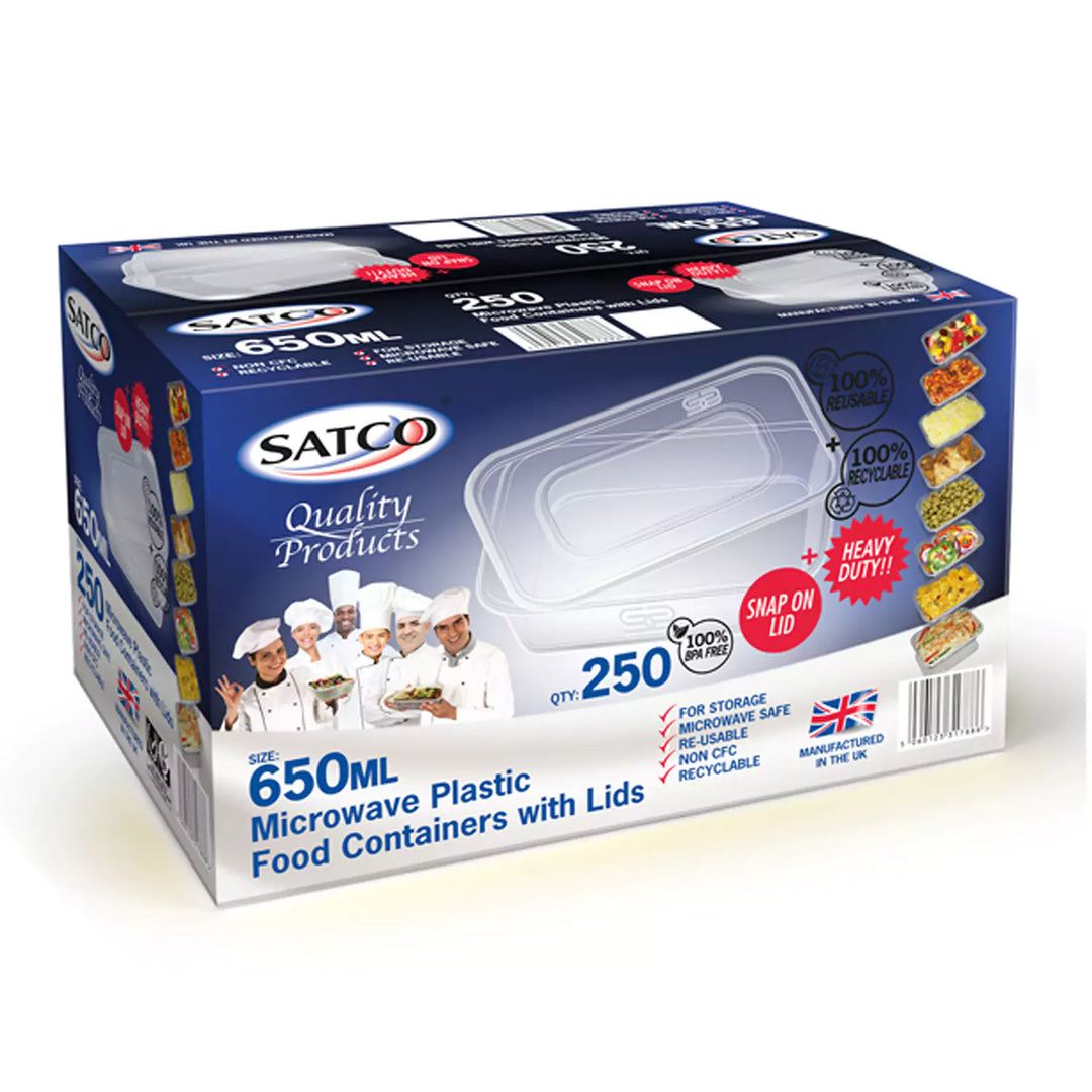 650ml Satco Containers with Lids