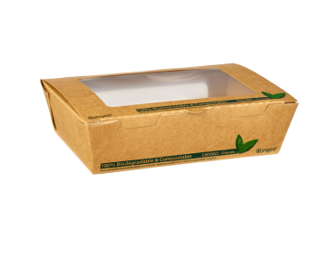 PLA Tuck Top Kraft Window Salad Boxes (4 Sizes)