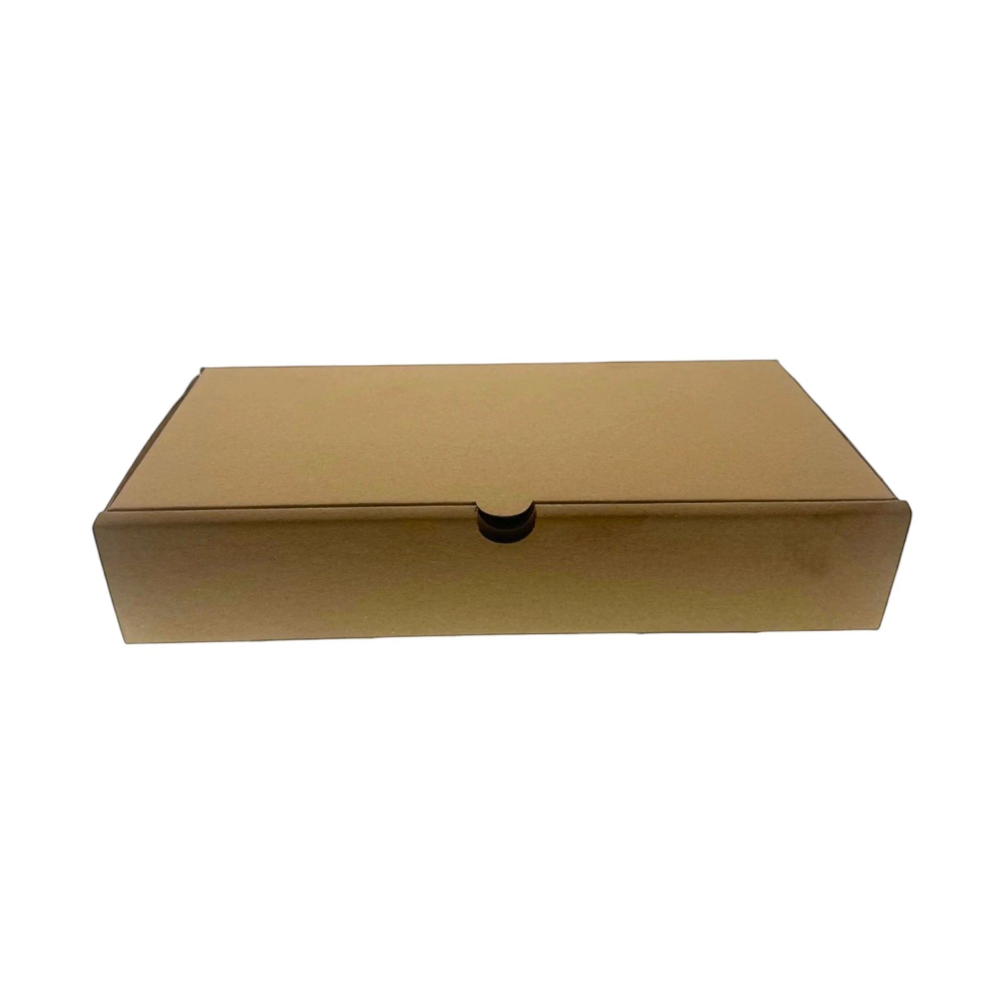 Food Packaging Direct corrugated kraft fish and chips box with a secure lid for sustainable takeaway food delivery.