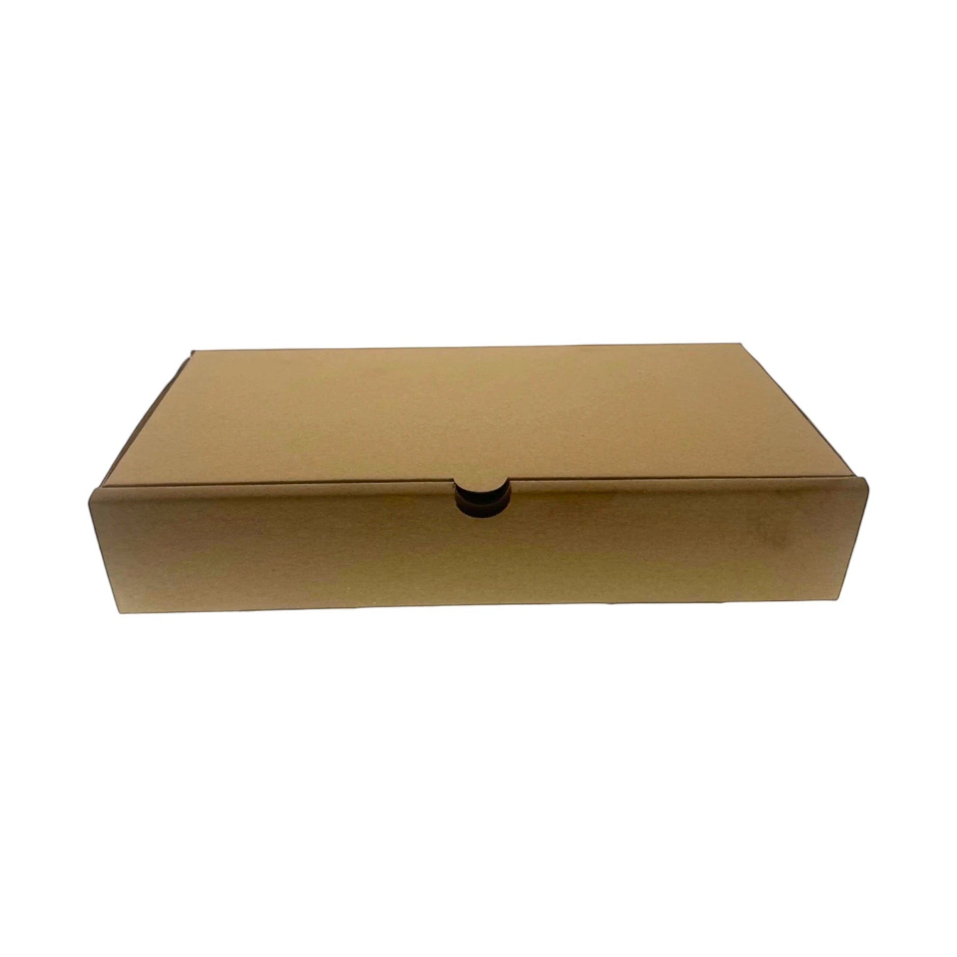 Food Packaging Direct corrugated kraft fish and chips box with a secure lid for sustainable takeaway food delivery.