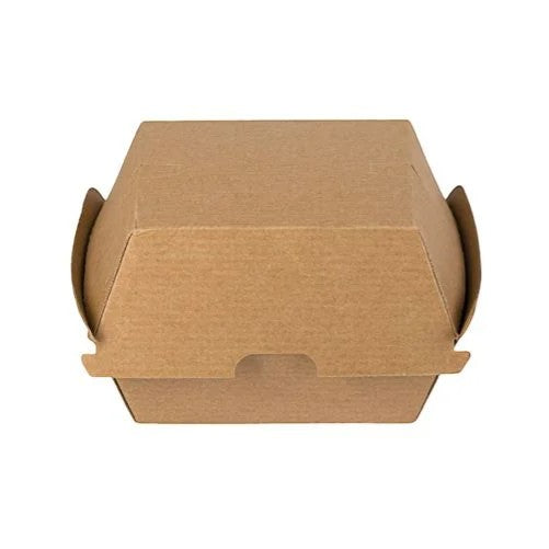 Food Packaging Direct corrugated kraft clamshell burger box for sustainable takeaway food service