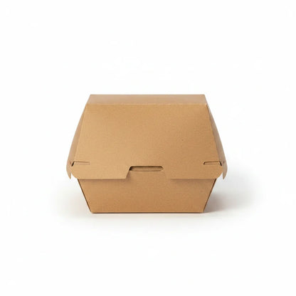 Food Packaging Direct corrugated kraft clamshell burger box for eco-friendly takeaway food service