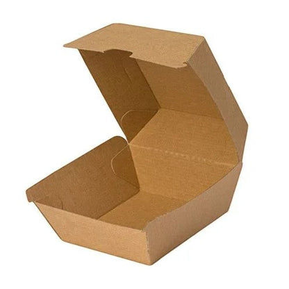 Food Packaging Direct corrugated kraft clamshell burger box for eco-friendly takeaway food service