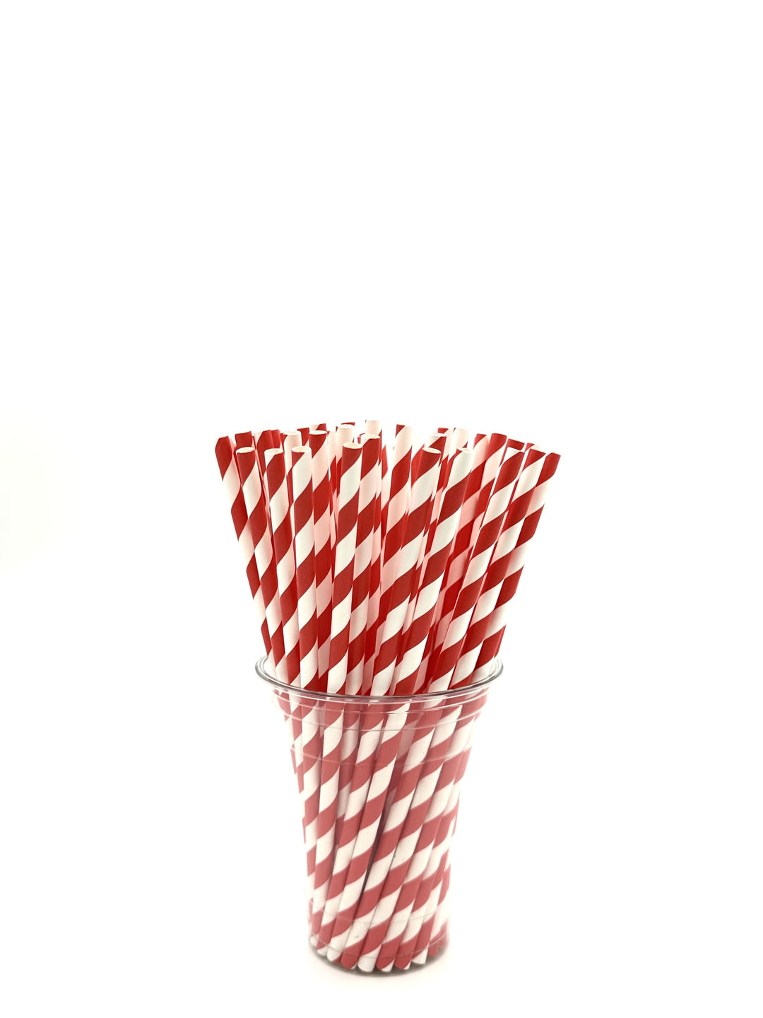 Red Stripe Paper Straws