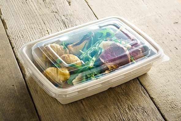 Rectangular RPET Lid 600 - 950ml