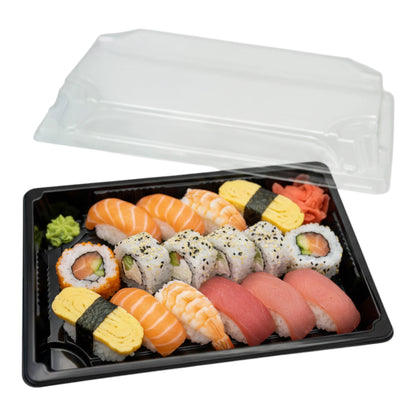 Black Sushi Container Base & Lid(2 Sizes)